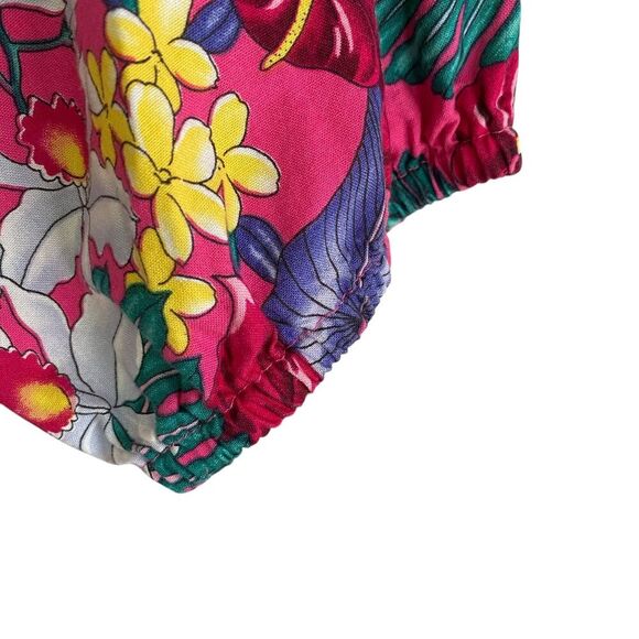 Hawaiian Casuals MuuMuu Dress Womens Small Floral Ruffle Pocket Hawaii - Picture 4 of 6